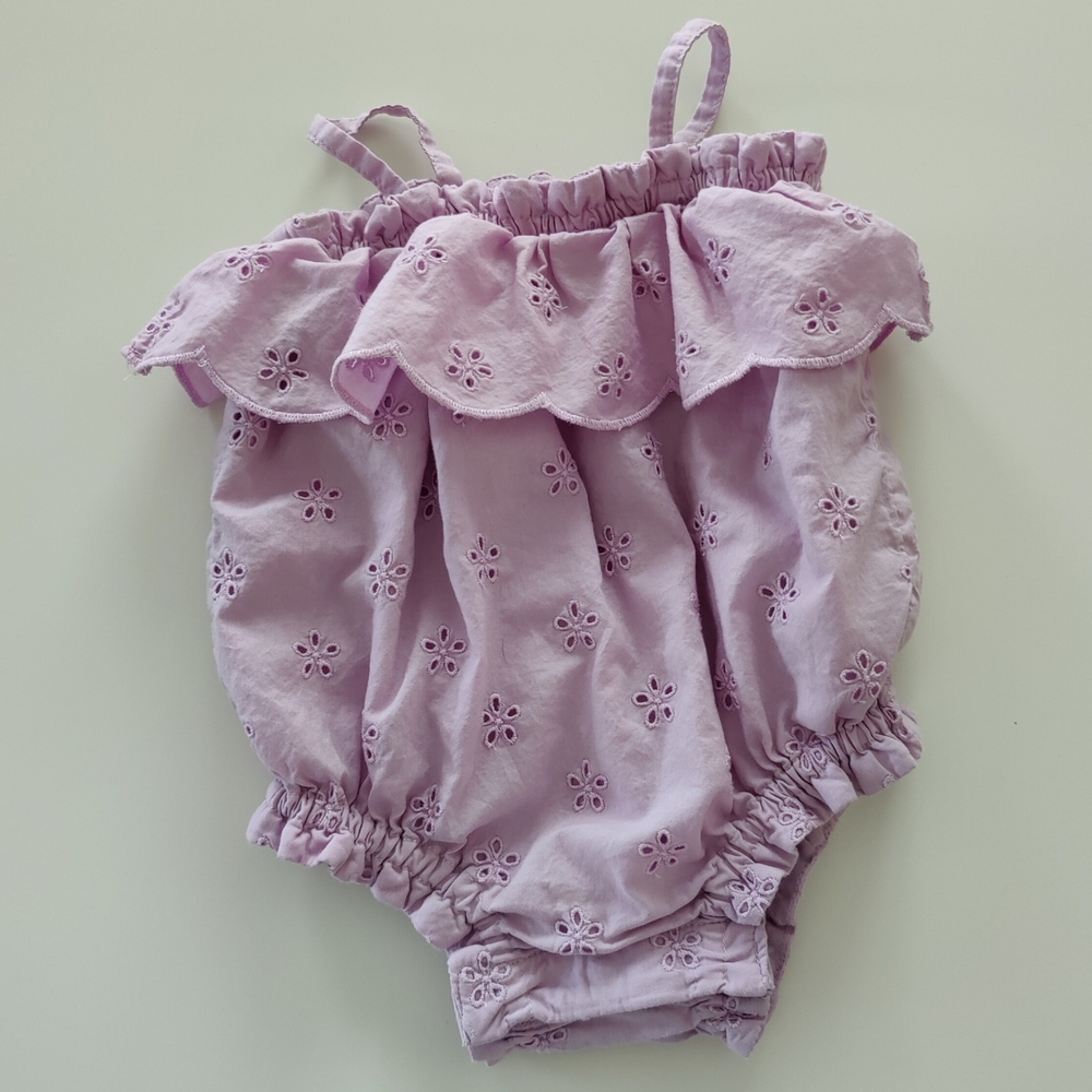 GAP Lilac Eyelet Ruffle Romper
